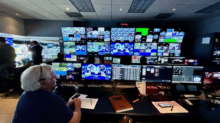 PRIME Cg being used in a control room during a live football game